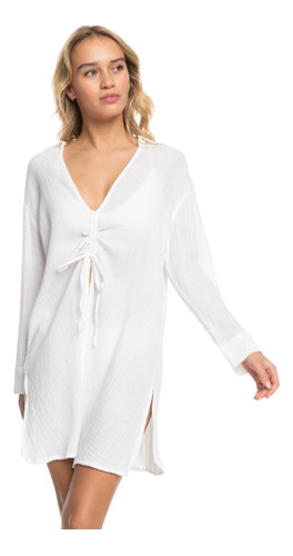 Vestido Roxy Mujer Dama Playa Casual Sun Blanco 