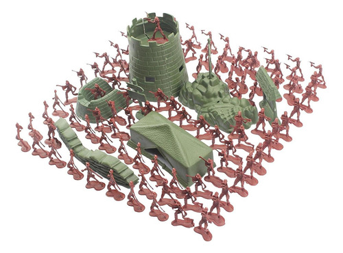 Diorama De 100 Piezas De Miniaturas, Figuras De Soldados, Di