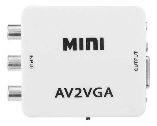 Adaptador Av A Vga 1080p Hd Mini Vga Convertidor Abs Shell