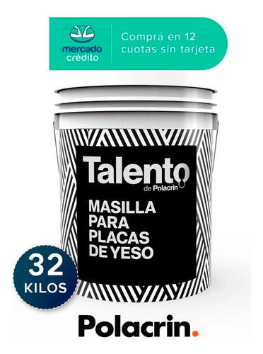 Masilla De Durlock Polacrin Yeso 32 Kg Talento Premium