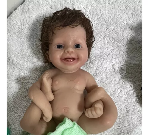 bebê reborn 36 cm😍. silicone sólido. bastante molinha 😍. #siliconeso