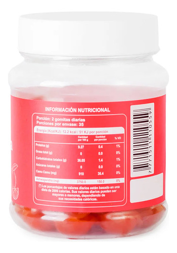 Ashwaganda 70 Gomitas Tmx Wellness - Fisica Sabor Naranja