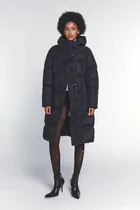 Comprar Campera Mujer Larga Inflada Importada Negra Puffers