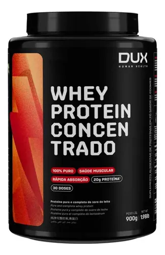 Whey Protein Concentrado Pote (900g) Dux Nutrition Sabor Chocolat...