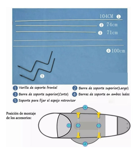 Toldo Cubresol Para Motoneta Rosa Poteccion Sol Lluvia