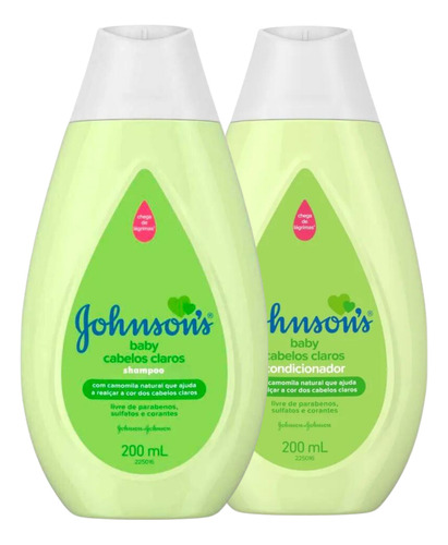  Kit Shampoo E Cond. Johnsons Baby Cabelos Claros 200ml