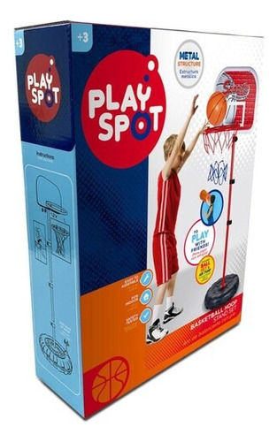 Canasta De Basquetbol Con Pelota Inflable Playspot