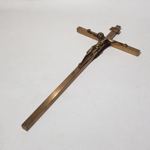 Imagen 6 de 8 de Antiguo Crucifijo De Bronce Y Alpaca Mag 59433