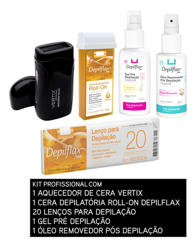 Aquecedor De Cera Vertix + Gel Pré Óleo Pós Depilflax