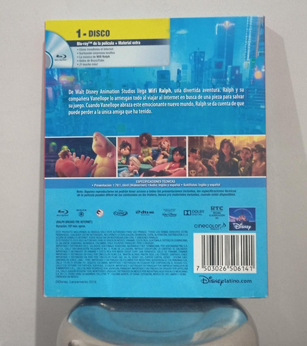 Wifi Ralph Pelicula Disney Blu-ray
