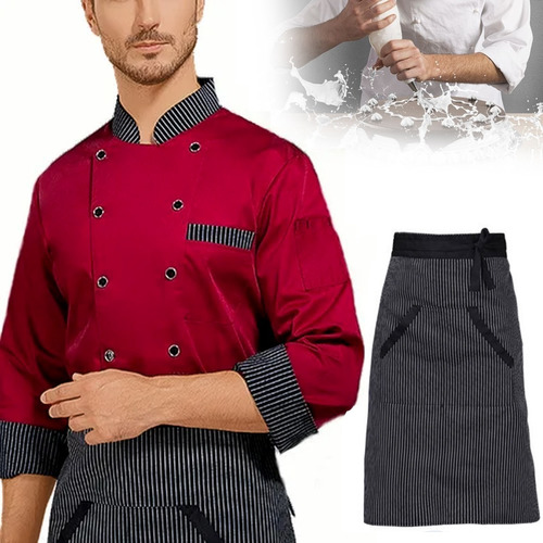 Uniforme De Chef De Manga Larga De Filipinas, Rayas De Moda