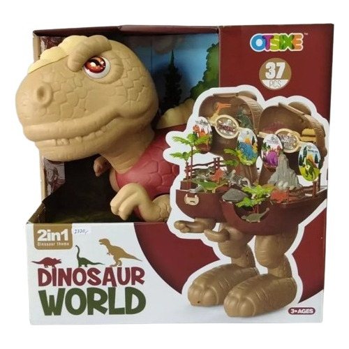 Set Dinosaurio 2 En 1 Juguete Dino Mundo Animales 37pcs