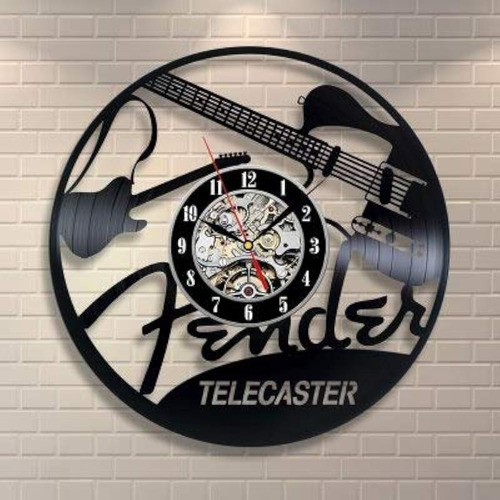 Kovides Guitarra Arte De La Pared Fender Telecaster Reloj De