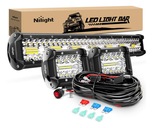 Nilight 20 Pulgadas 420w Triple Fila Barra De Luz Led De