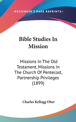 Libro Bible Studies In Mission: Missions In The Old Testa...