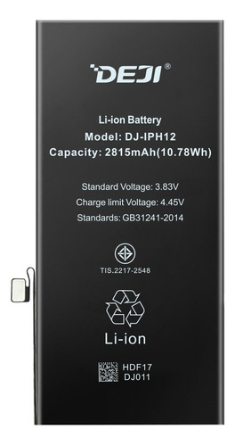 Bateria Compatible Con iPhone 12 Marca Deji