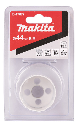 Sierra Copa 44mm Makita D-17077 Bimetal Madera Pvc Mecha Mkb