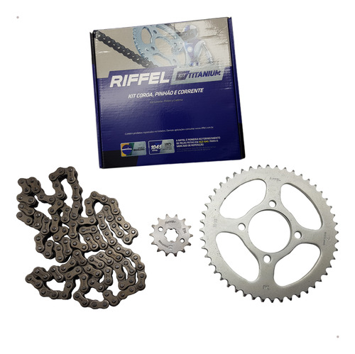 Kit Coroa Pinhão Corrente Riffel Titanium Xtz 125 2002/2016