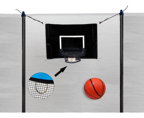 Hs Camas Elásticas Aro De Baloncesto Accesorio Negro