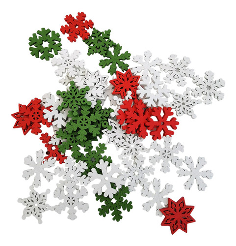 50 X Adornos Colgantes Navideños De Madera Decoraciones