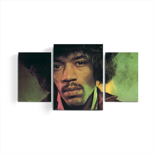 Cuadro Triptico Jimi Hendrix Foto Rock Tictimedeco