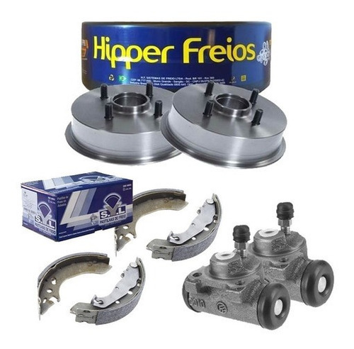 Kit 2 Tambor 2 Cilindro Sapata Ka 97 98 99 00 01 02