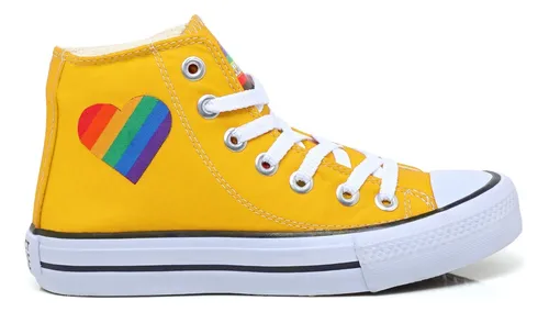 All star amarelo cano alto mercado livre sales