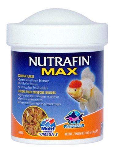 Carassius Alimento Nutrafin Max Goldfish Flakes 19gr Escamas