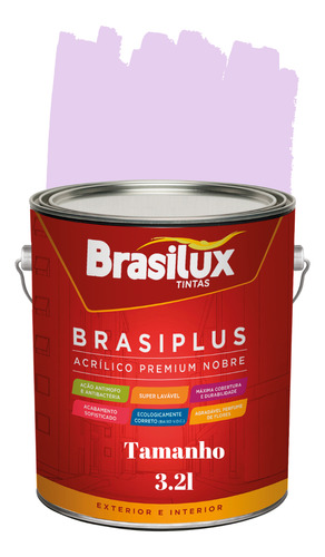 Tinta De Parede Lilás 3,2l Brasiplus Fosca