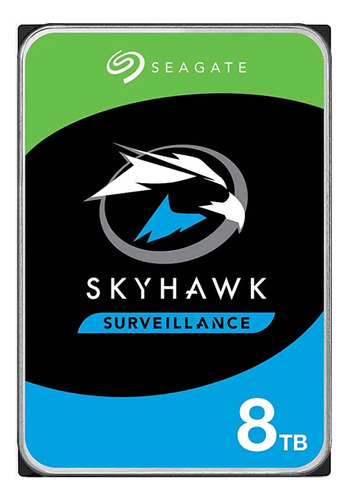 Hd 8tb Skyhawk Surveillance St8000vx010 Sata3 7200rpm 256mb Segurança Seagate Cor Prateado