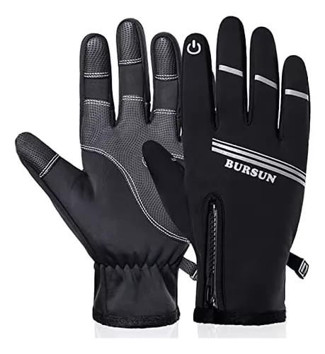 Comprar Guantes de cuero para hombre Pantalla táctil Invierno a prueba de  viento Mantener caliente Guantes masculinos de otoño e invierno Negro