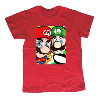 Polera Niños Algodón 100% Super Mario & Luigi Baby Mep 
