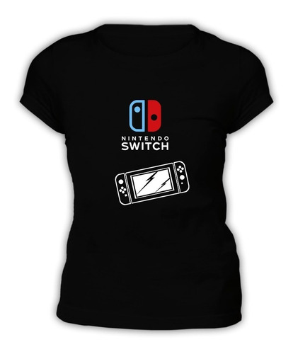 Polera Negra Mujer - Nintendo Switch