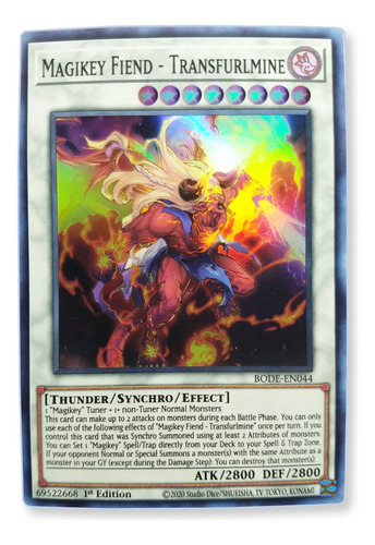 Yugi-oh! Magikey Fiend Transfurlmine Bode-en044 Super