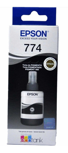 Botella Tinta 774 T774120 Epson Original Hologrma Negra M205