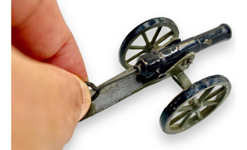 Wow Mini Cañón Antiguo De Metal Que Funciona Con Resorte (Usado)