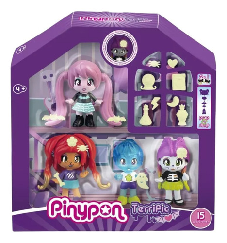 Pinypon Terrific Friends Pack 4 Figuras Int Pny47000 Origina