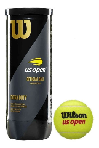 Imagen 2 de 7 de Pelota De Tenis Wilson Us Open X3 Tubo De Pelotas