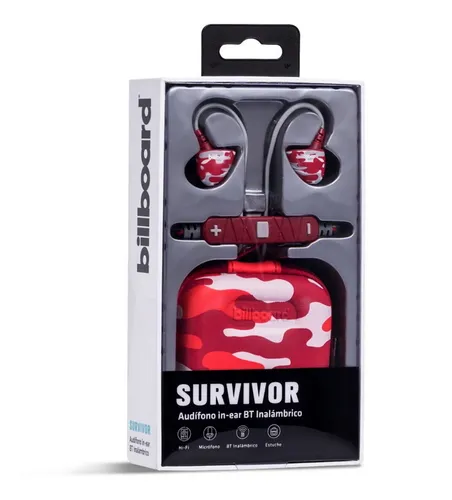 Audifono Bluetooth Billboard In Ear Survivor Rojo