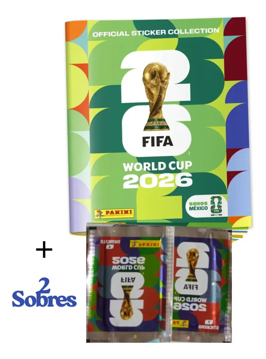 Pack Album Mundial 2026 Fifa Panini + 2 Sobres Figuritas