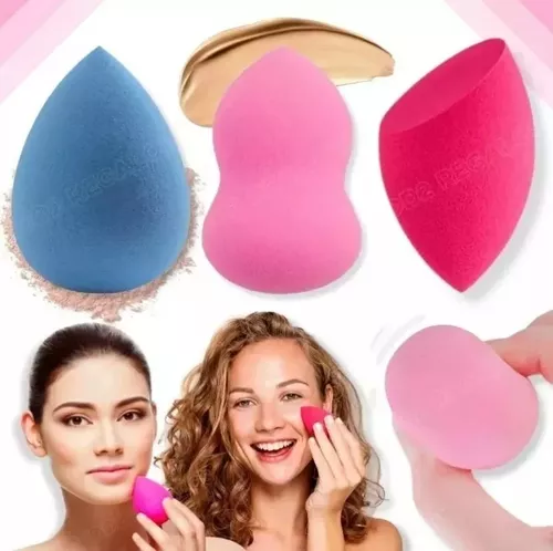 Set X3 Esponjas Blender Para Maquillaje 3 Formas Distintas