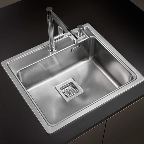 Imagen 3 de 10 de Combo Pileta Simple Cocina Johnson Quadra Q55 + Dosificador