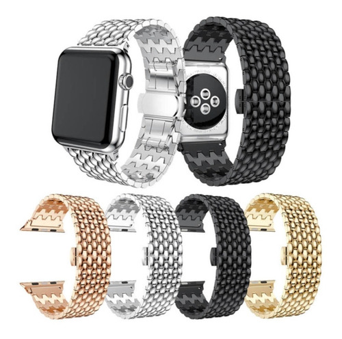 Correa Acero Inoxidable 4 Colores Para Reloj Apple Watch