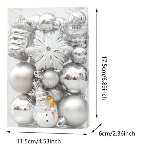 L Adornos De Bolas De Navidad Juego De 11,5 X 6 X 17,5 Cm