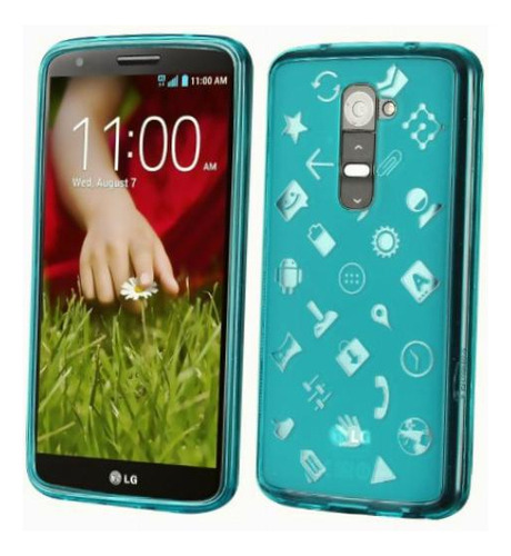 Carcasa Para LG G2 (sprint/t-mobile Sólo), Verde Color Turquesa Liso