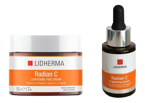 X2 Lidherma Kit Radian C Serum & Crema Facial Hialuronico 