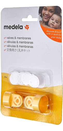 Kit 2 Válvulas E 6 Membranas P/ Bomba Extrator Leite Medela