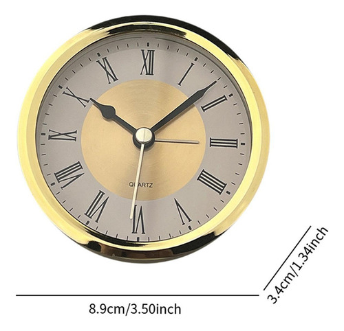 Inserto De Reloj Redondo Con Números, Mini Reloj Oro.