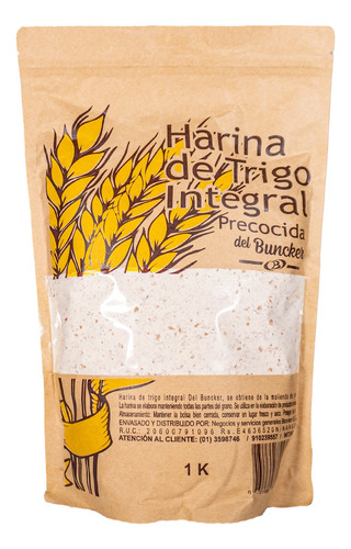 Harina De Trigo Integral Precocida Orgánica Del Buncker 1kg