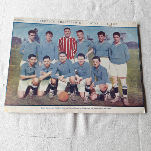 Poster Campeonato Argentino D Football 1927 Liga Santafesina